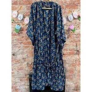 Anthropologie Floral Ditsy Kimono Robe